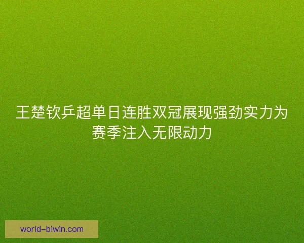 王楚钦乒超单日连胜双冠展现强劲实力为赛季注入无限动力