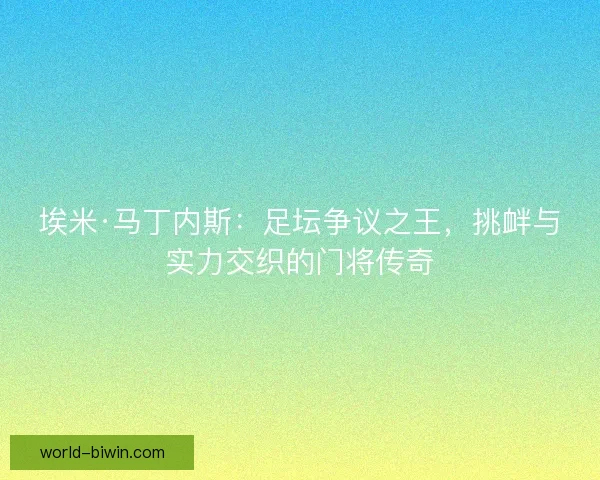 埃米·马丁内斯：足坛争议之王，挑衅与实力交织的门将传奇
